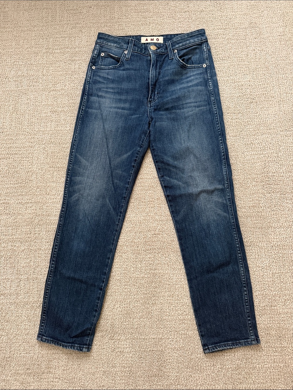 AMO Men's Indigo Straight Jeans